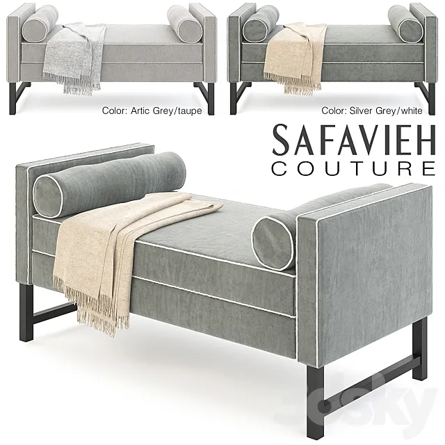 SAFAVIEH ANTON COTTON BLEND SETTEE 3ds Max