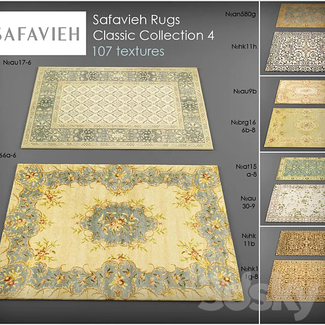 Safavieh rugs4 3ds Max