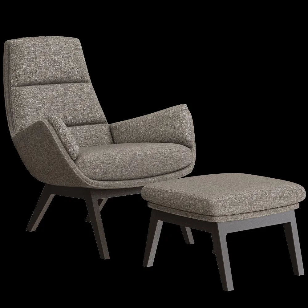 Saiwala – Armchair with foot stool Orhus 3ds Max