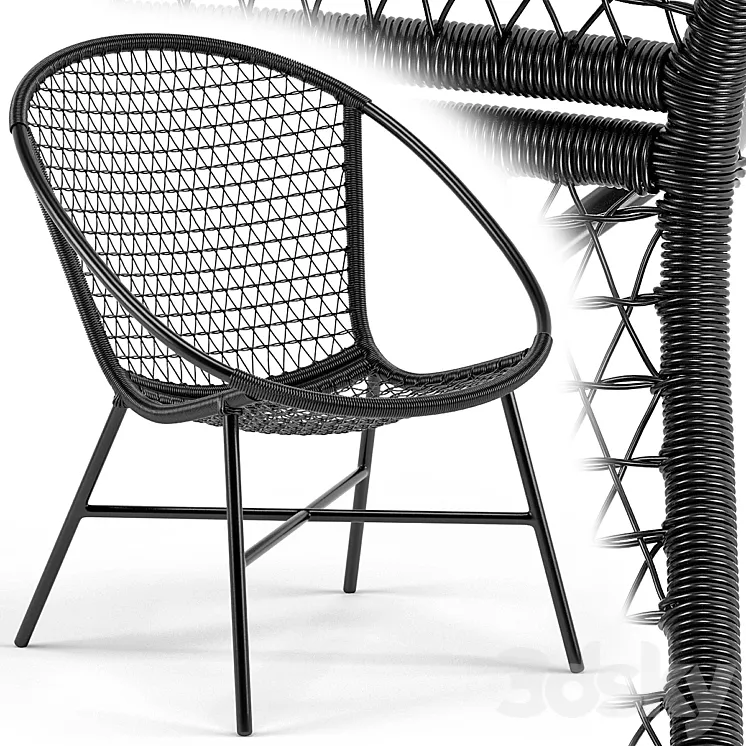Sala Graphite Lounge Chair 3DS Max