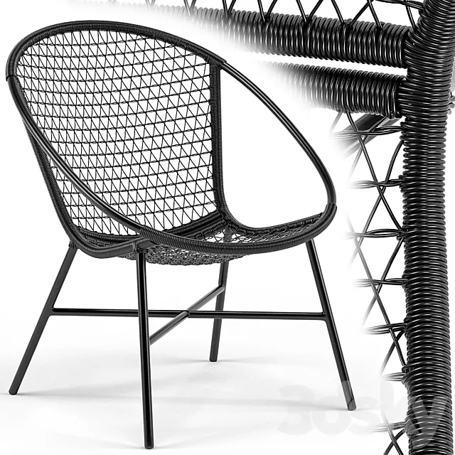 Sala Graphite Lounge Chair 3DSMax File