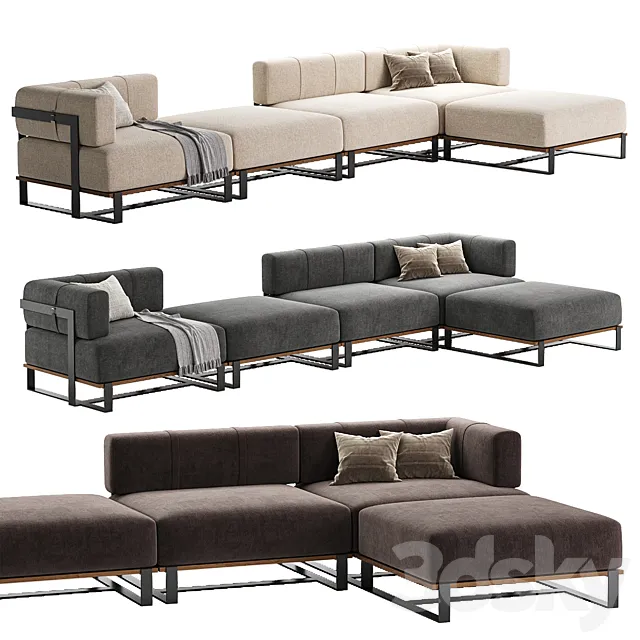 SALIM OUTDOOR SOFA 5 set 3ds Max