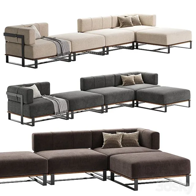SALIM OUTDOOR SOFA 5 set 3dsMax Model