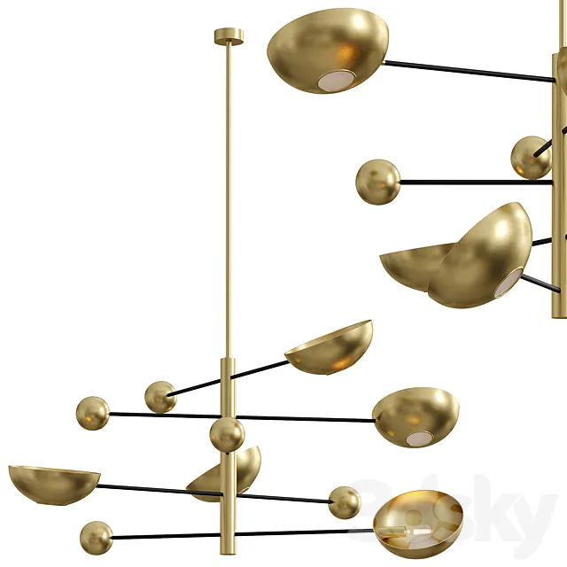 Salinas Chandelier Brass by EICHHOLTZ 3ds Max