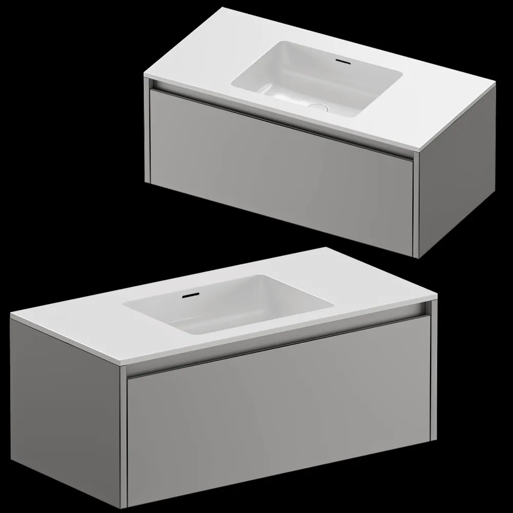 Salini – Wall-mounted cabinet Domino 1000 3ds Max