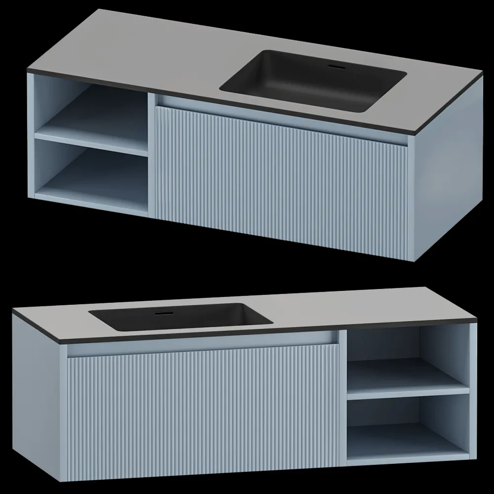 Salini – Wall-mounted cabinet Domino 1200 3ds Max