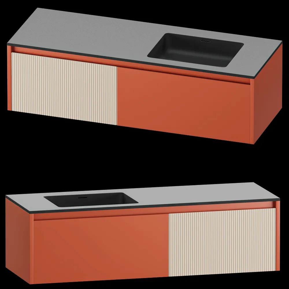 Salini – Wall-mounted cabinet Domino 1400 3ds Max