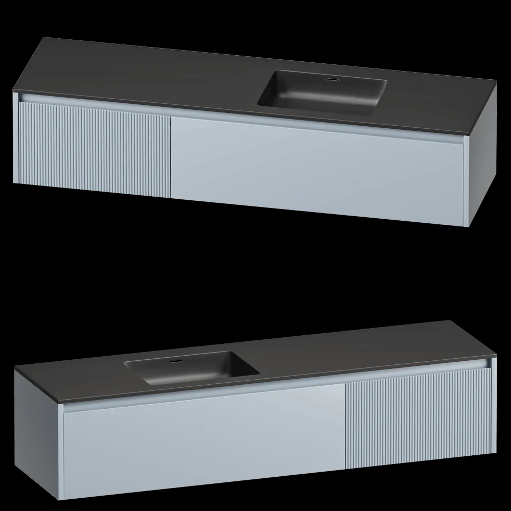 Salini – Wall-mounted cabinet Domino 1800 3ds Max