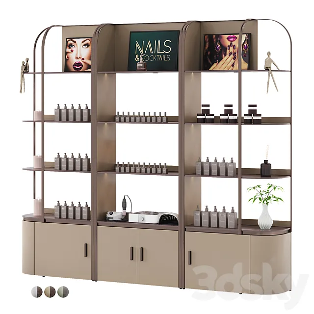 Salon Product Display Shelves 3dsMax Model