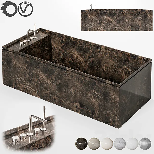 salvatori onsen bathtub 3DS Max Model