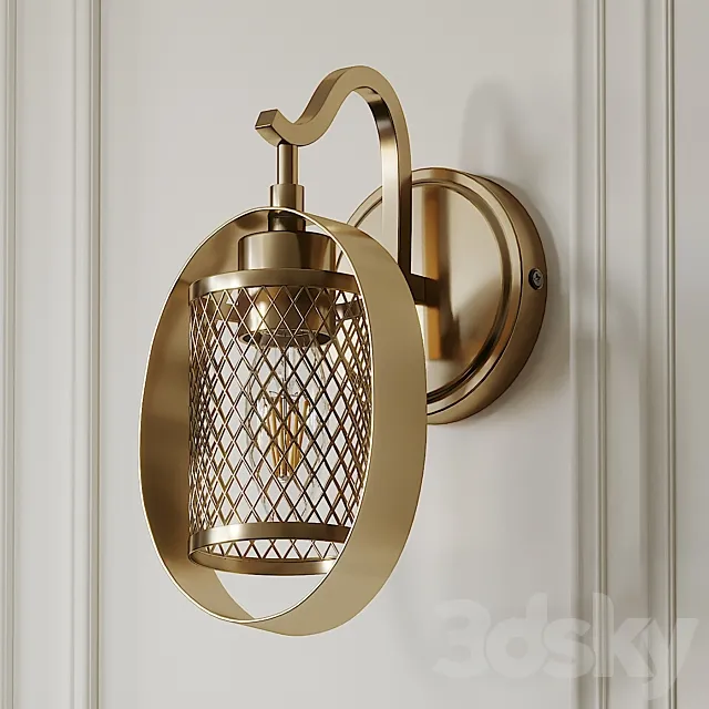 Salyers 1-Light Armed Sconce by Wrought Studio 3DSMax File