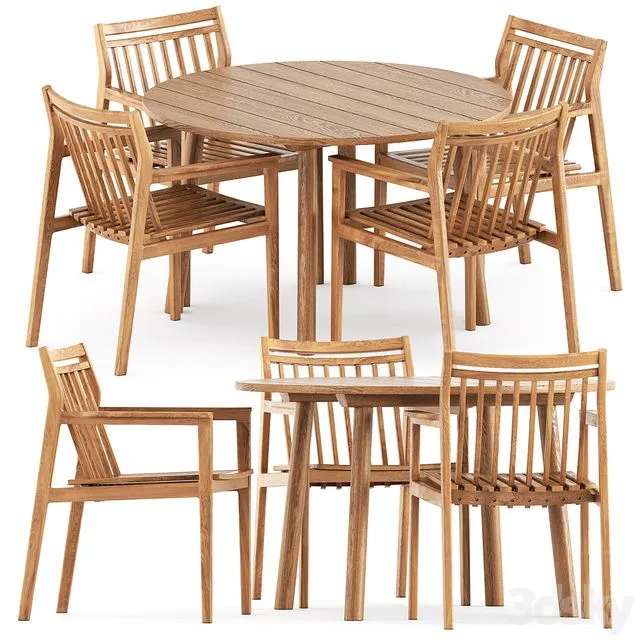 Sammen M1 by FDB Mobler and Taro Table by Fredericia 3dsMax Model