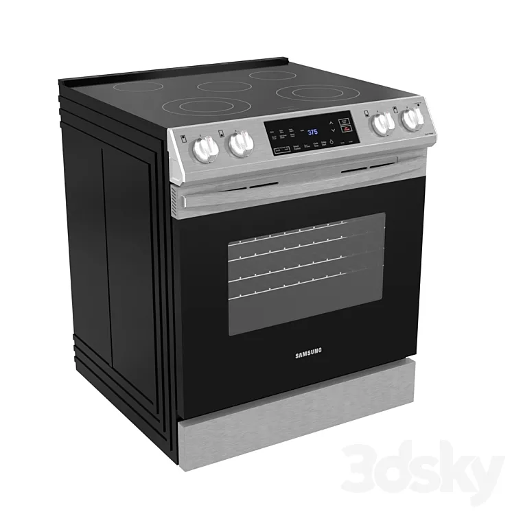 Samsung 6.3 cu. ft. Electric Range with Slide-in Design in Stainless Steel 3DS Max