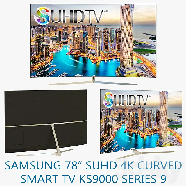 Samsung 78 “SUHD 4K Curved Smart TV KS9000 Series 9 3DS Max Model