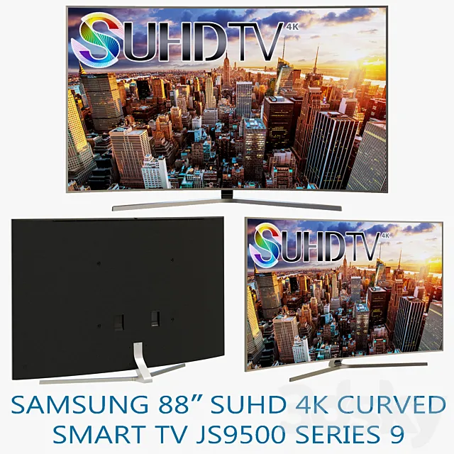 Samsung 88 “SUHD 4K Curved Smart TV JS9500 Series 9 3DS Max Model