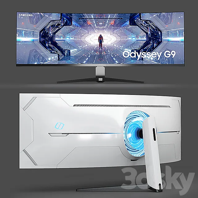 Samsung Gaming Monitor Odyssey G9 48.9 ” 3DS Max Model