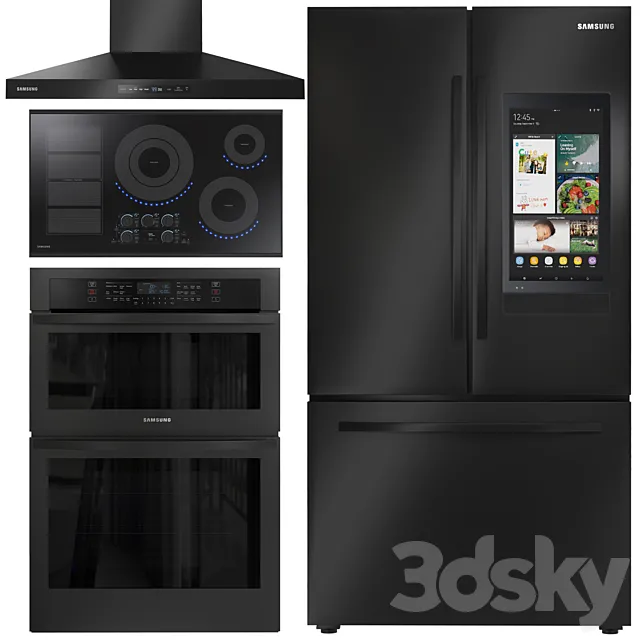 Samsung Kitchen Appliances 02 3ds Max