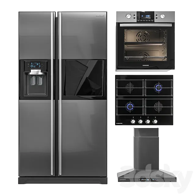 samsung kitchen appliances set 3DSMax File