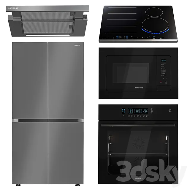 Samsung kitchen appliances set 3dsMax Model