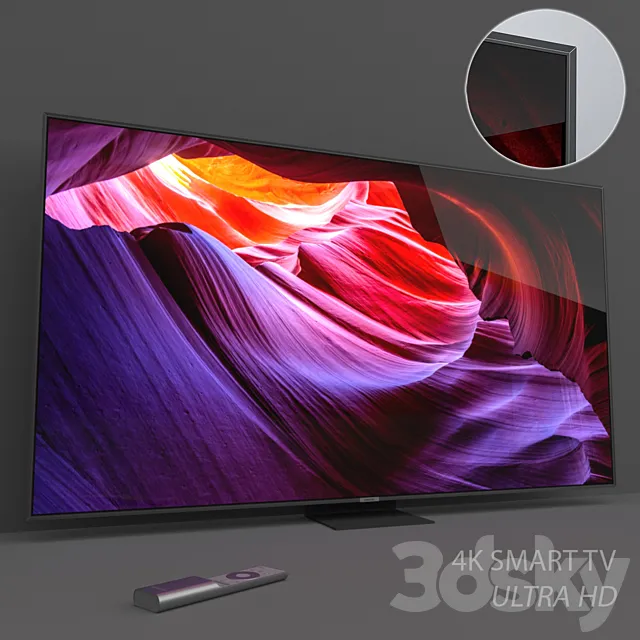 SAMSUNG Q90R 4K SMART QLED TV 3ds Max