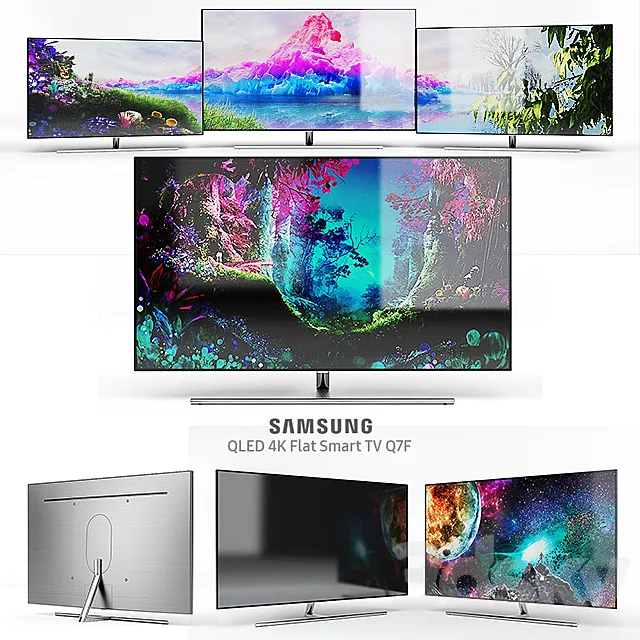 Samsung QLED 4K Flat Smart TV Q7F 3DSMax File