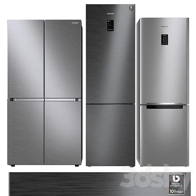 Samsung refrigerator set 8 3ds Max