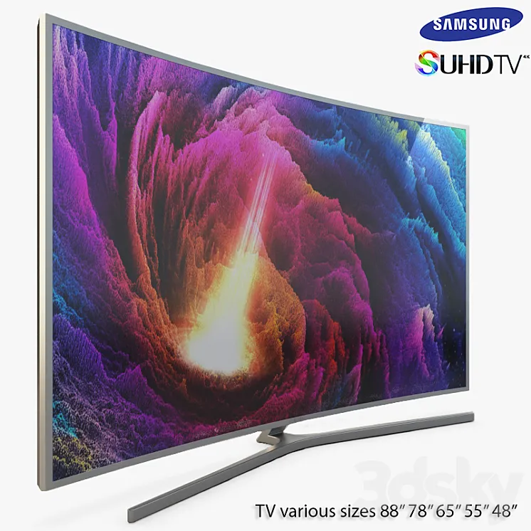 Samsung SUHD 4K Curved Smart TV JS9502 3DS Max