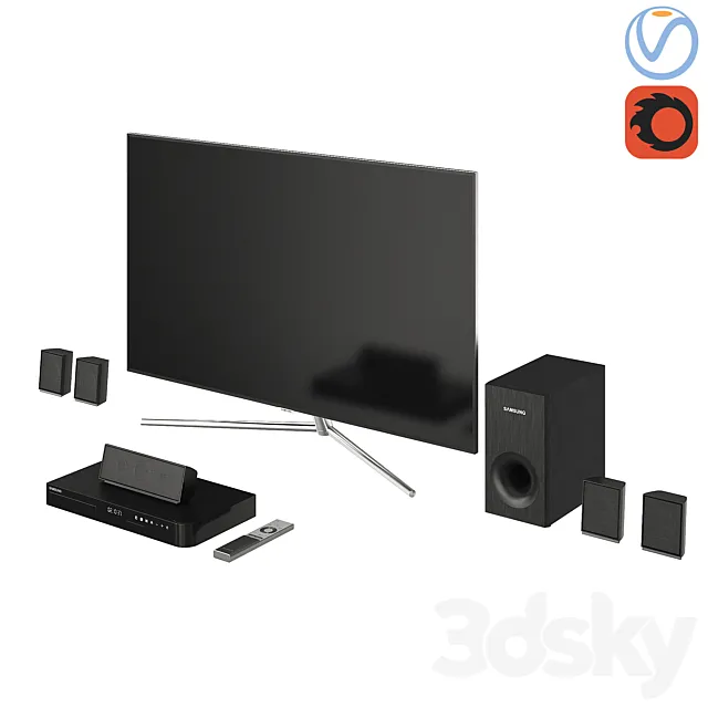 Samsung TV QLED Home Cinema Blu-ray 2 3DS Max Model