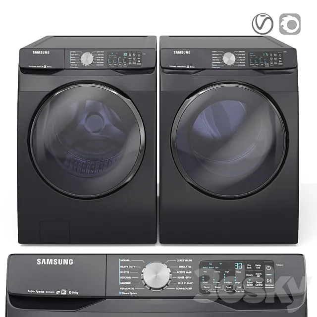 Samsung washer and dryer 3DS Max Model