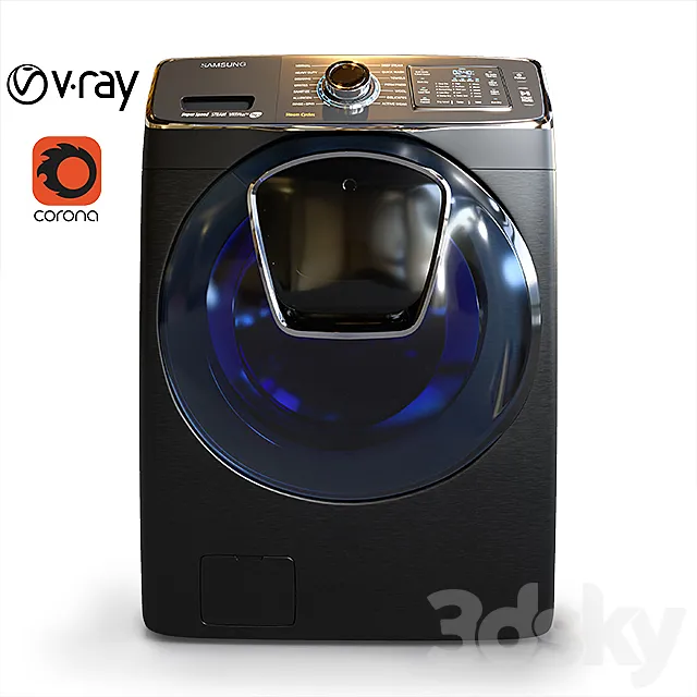 Samsung-Washer-Machine 3ds Max