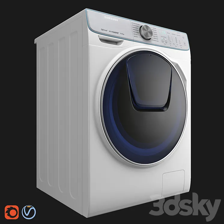 Samsung Washing Drive WW8800M washing machine 3DS Max