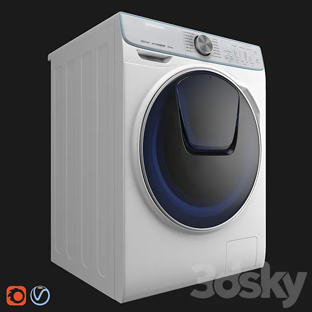 Samsung Washing Drive WW8800M washing machine 3DSMax File