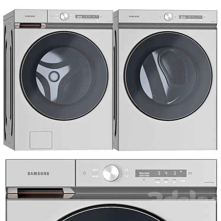 Samsung Washing Machines and Dryer- WF53BB8700ATUS – DVE53BB8700TA3 3DS Max