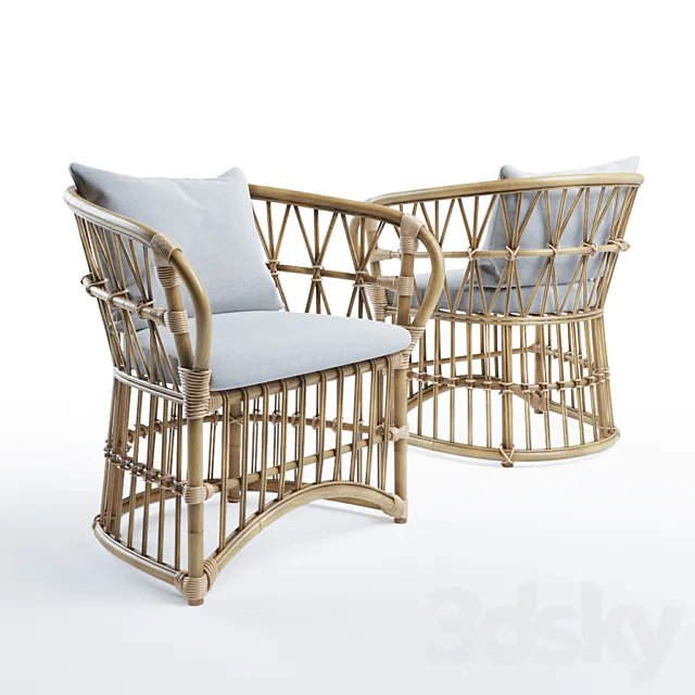 San francisco rattan chair 3DS Max Model