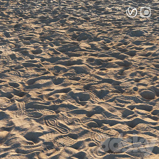 Sand beach material 3DS Max Model