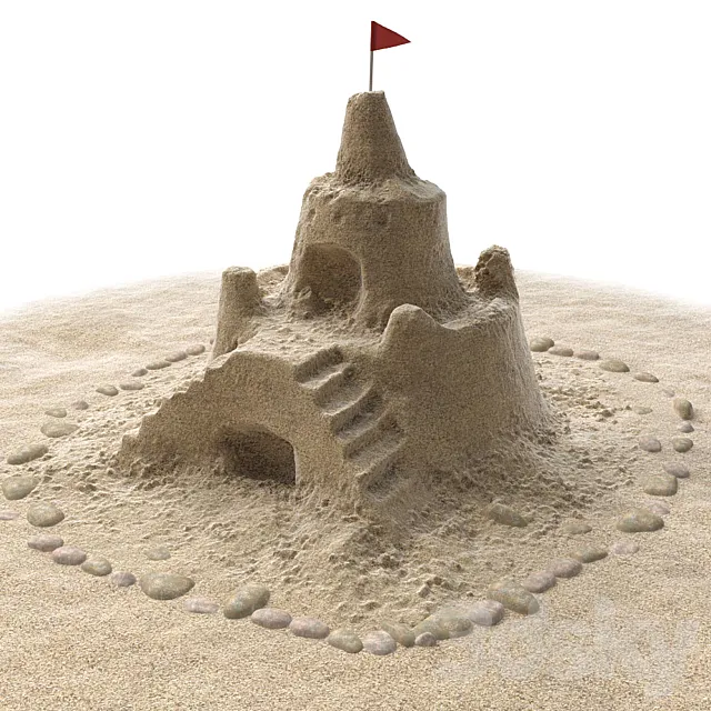 Sand castle 3DS Max Model