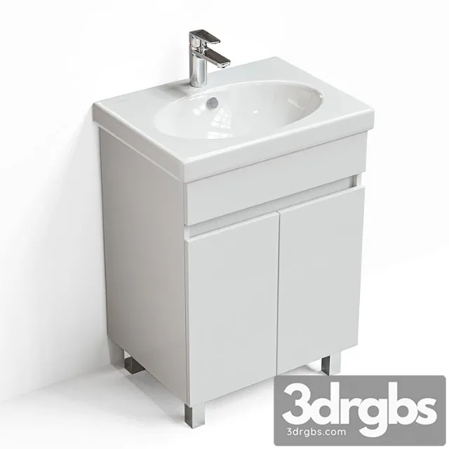 Sanita Luxe Next 60 Washbasin with Sensea Line 60 Cabinet 3dsmax Download