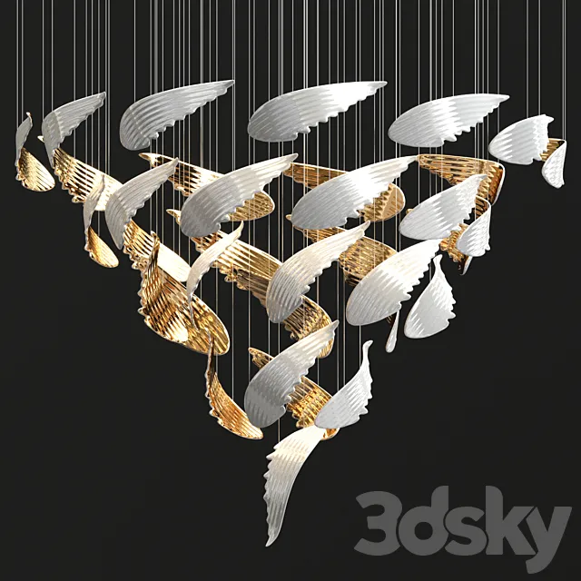 Sans Souci Wings Chadelier 3DS Max Model