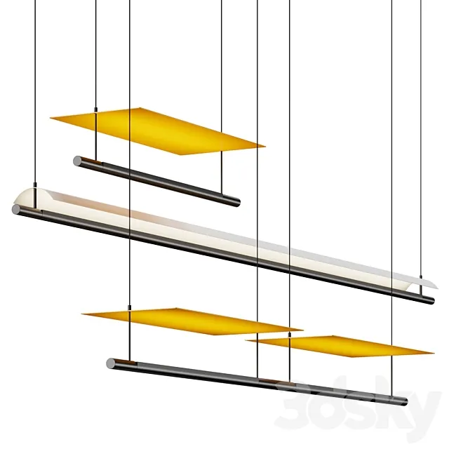 Santa & Cole Lamina Pendant Lamps 3ds Max