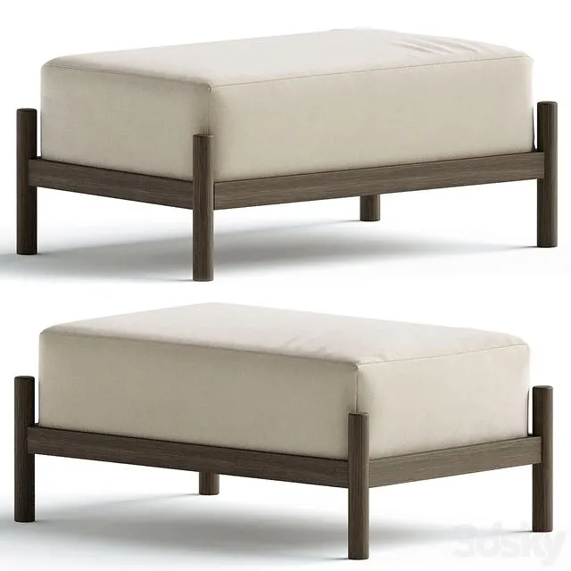 SANTO RECTANGULAR OTTOMAN HANDCRAFT 3dsMax Model