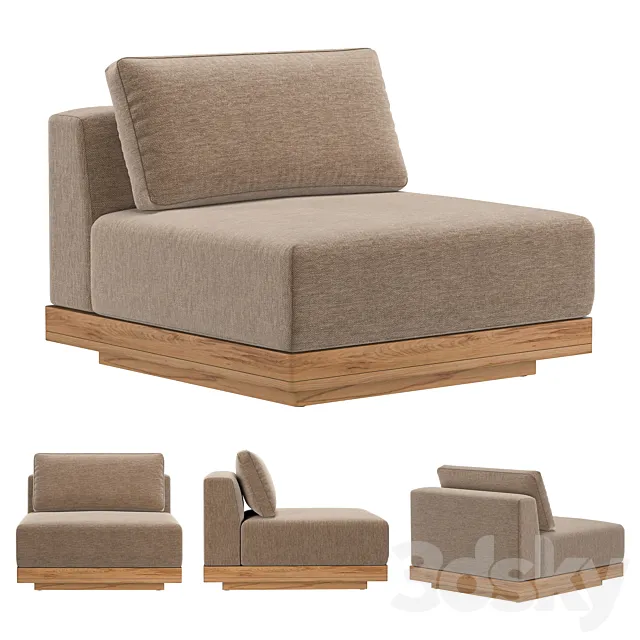 SANTOS TEAK LOUNGE CHAIR 3ds Max