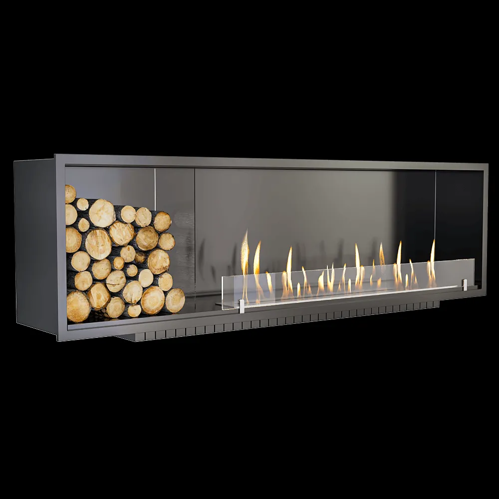 SappFire – Built-in fireplace with firewood 3ds Max