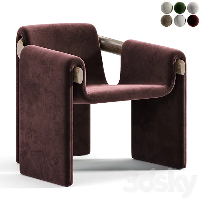 Sari Lounge Armchair By Paolocastelli 3ds Max