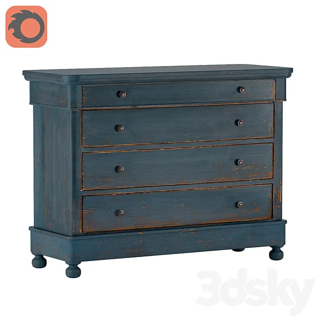 Sarreid blue waves cabinet 3ds Max