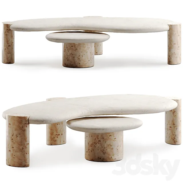 Sassolino Coffee Side Table by Crate & Barrel 3DSMax File