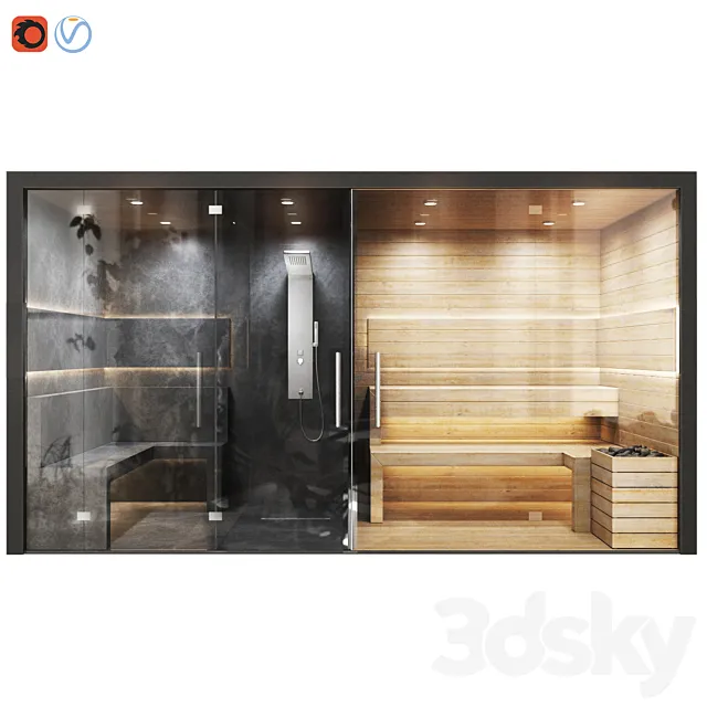 Sauna 3ds Max