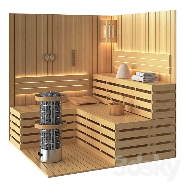 Sauna set 3DSMax File