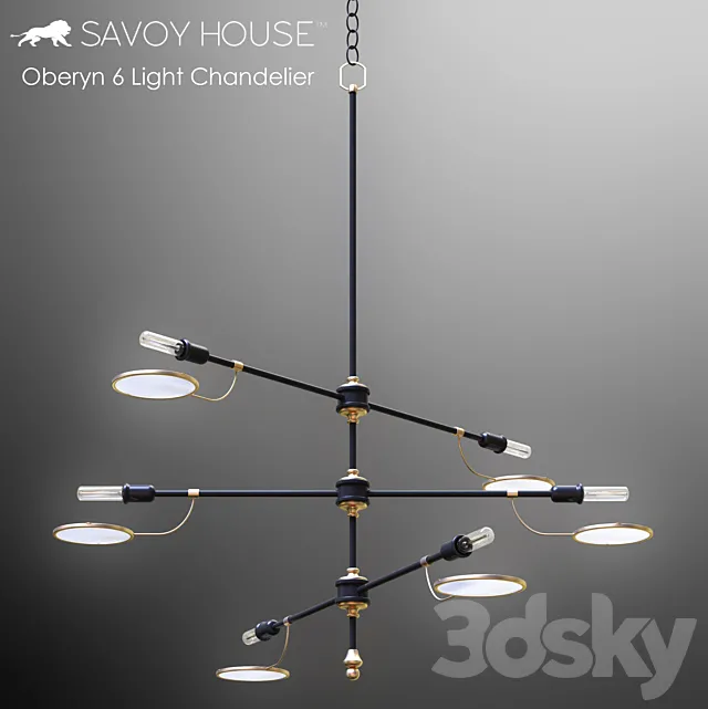 Savoy House Oberyn 6 Light Chandelier 3DSMax File