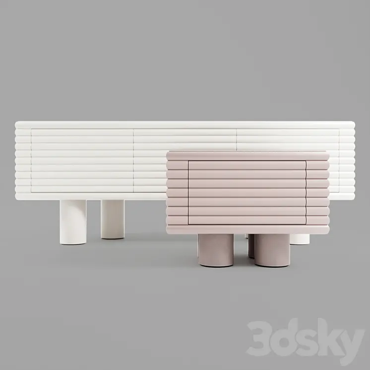 Scala Sideboard & Scala Chest of Drawers 3DS Max