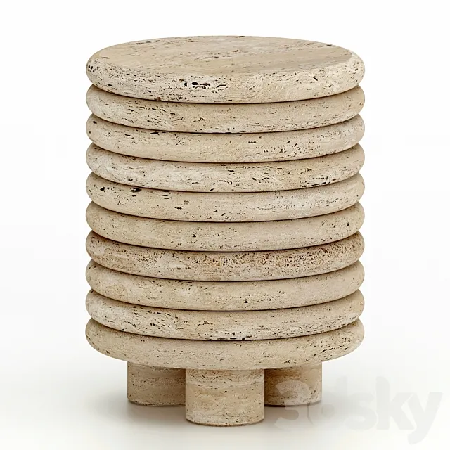 Scala Travertine Stool by Giobagnara 3ds Max